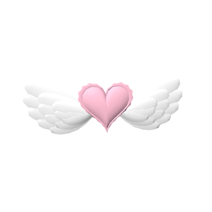 Pink Hair Clip Kawaii Heart Angel Wings