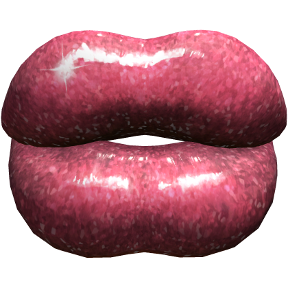 Huge Lips Pink Sparkle Baddie Big Duck Y2K Doll