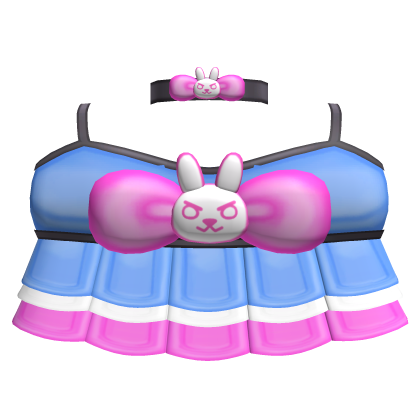 ♡ cute DVA kawaii ruffled top Roblox item
