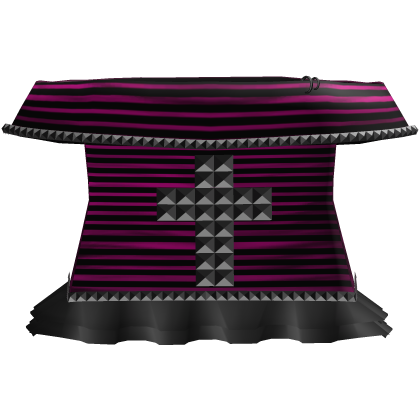 ♡ emo vkei scene doll dress moe (striped pink) Roblox item