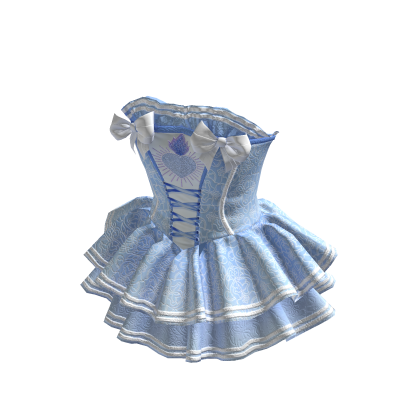 ✨ Royale Kawaii Corset Ruffle Blue Dress thumbnail