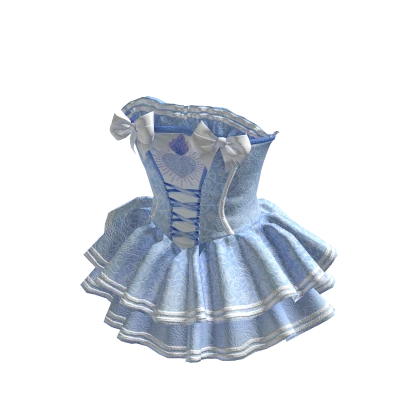 Royale Kawaii Corset Ruffle Blue Dress | Roblox Item - Rolimon's