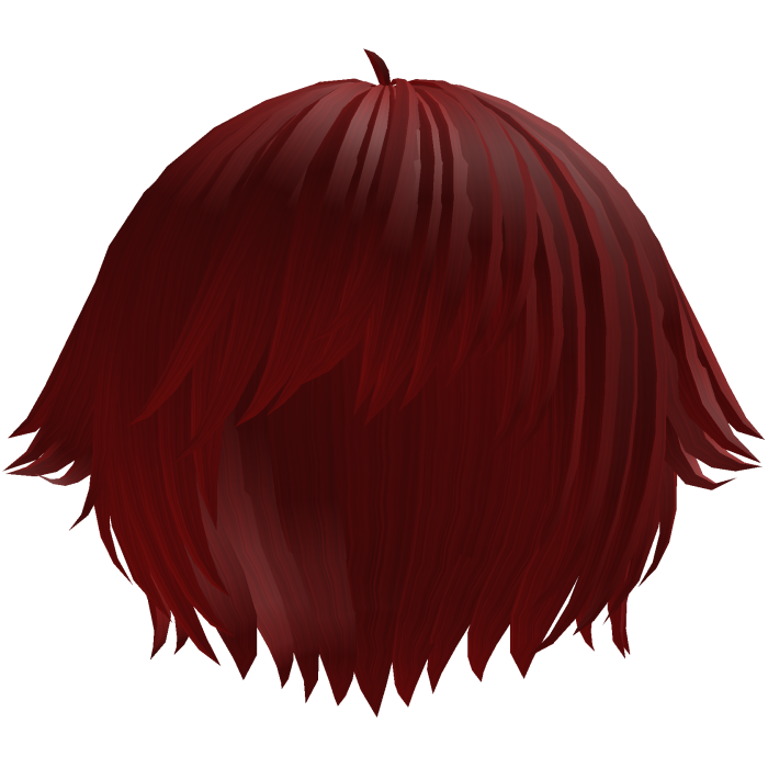 ´ཀ` emo anime catboy tufts hair in dark red