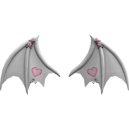 Cute Bat Wings – White & Pink Roblox item