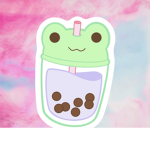 Frog in a boba group