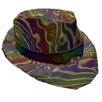 Rainbow Damascus Fedora