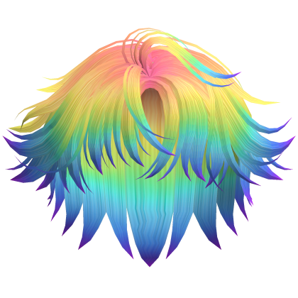 Emo Messy Layered Hair (Rainbow) Roblox item