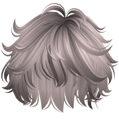 Messy Fluffy Anime Boy Hair (Ash Blonde) - Roblox
