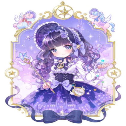 Cute purple girl Roblox decal