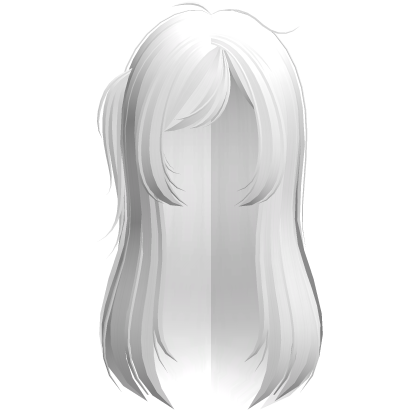 White Long Scene Doll Hair W/ Cowlick Roblox item