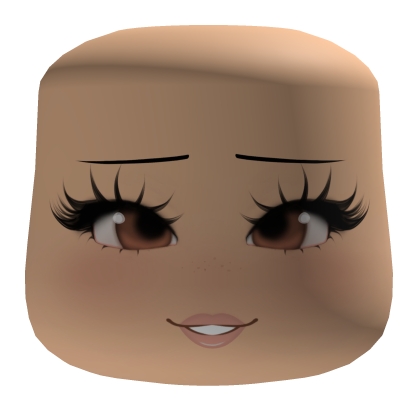 Cute Blush Doll Face - Smiling Roblox item