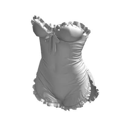 Y2K Lace Trim Bow Skirt White [JEYS]