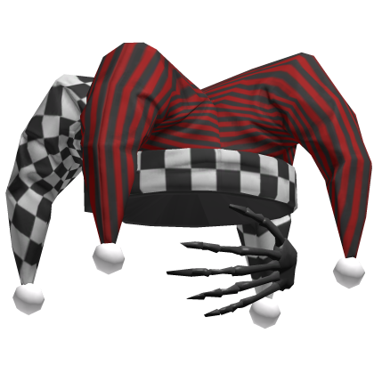 Black & Red Jester Clown Hat Vkei Emo Dashie Hair