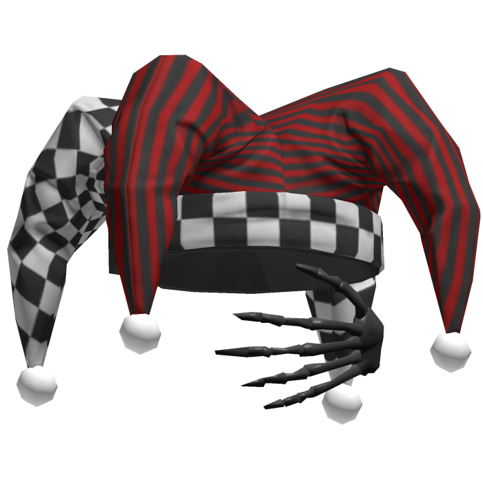 Black & Red Jester Clown Hat Vkei Emo Dashie Hair