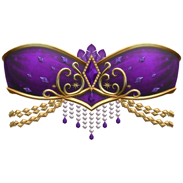 Majestic Purple Showgirl Jeweled Crystal Top