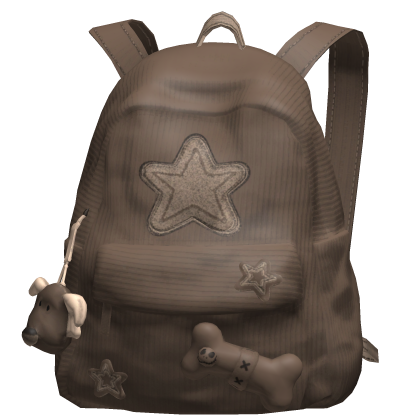 Brown Star Y2K Streetwear Backpack
