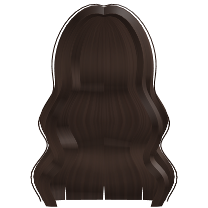 long wavy hair no bangs brown Roblox item