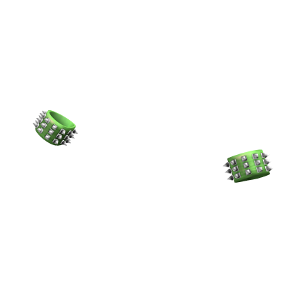 Emo Gothic Spiked Stud Bracelets (Neon Green) thumbnail