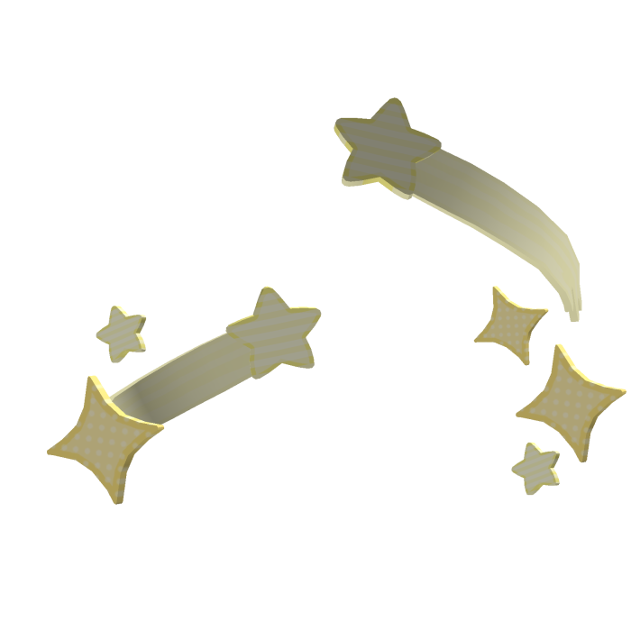 kawaii sparkling shooting star aura