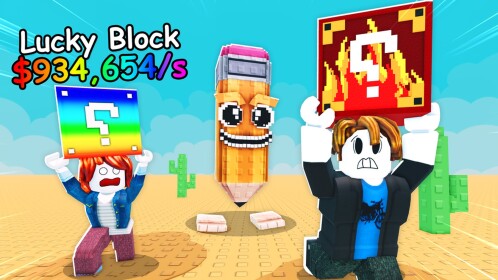 Escape Quicksand for Lucky Blocks!