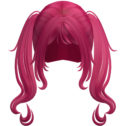 Swirly Curled Long Pigtails (Hot Pink)