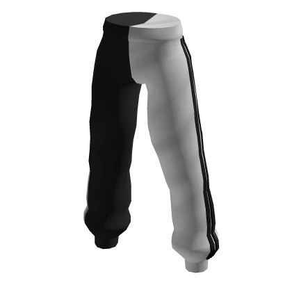Black adidas pants with white stripes roblox hot sale
