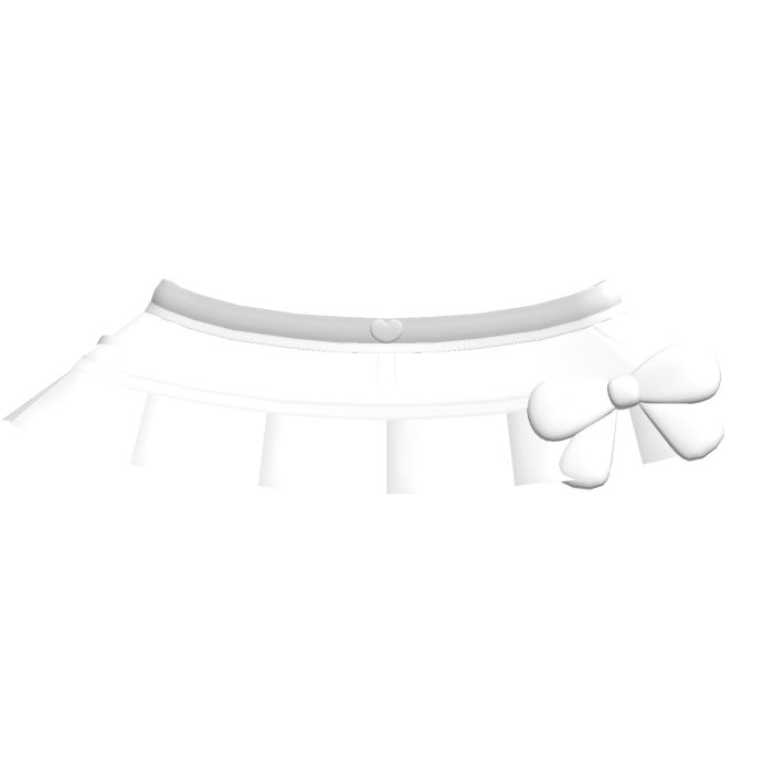 ♡ adorable white heart mini skirt