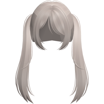♡ long curly cutecore pigtails in ash blonde ୧