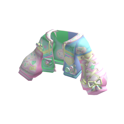 Colorful Kawaii Decora Dinosaur Jacket in Green thumbnail