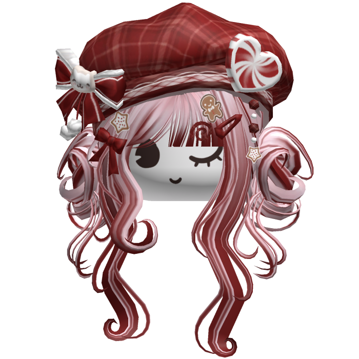 ♡ Christmas Swirly Wispy Buns (Pink & Red)