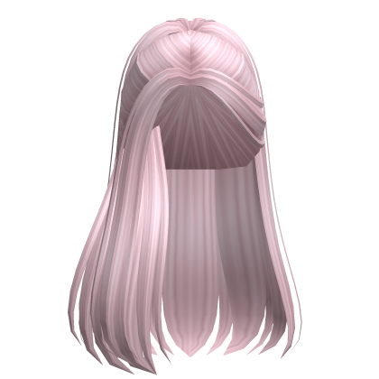Elegant Model Side Part Ponytail (Light Pink)