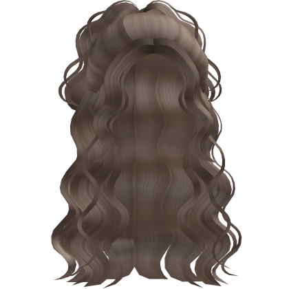 Curly SuperStar Half up Half Down Milktea Hair Roblox item