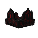 Red Splatter Grunge Thorned Chained 8-Bit Crown