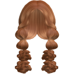 Jolly Fluffy Long PigTails in Ginger
