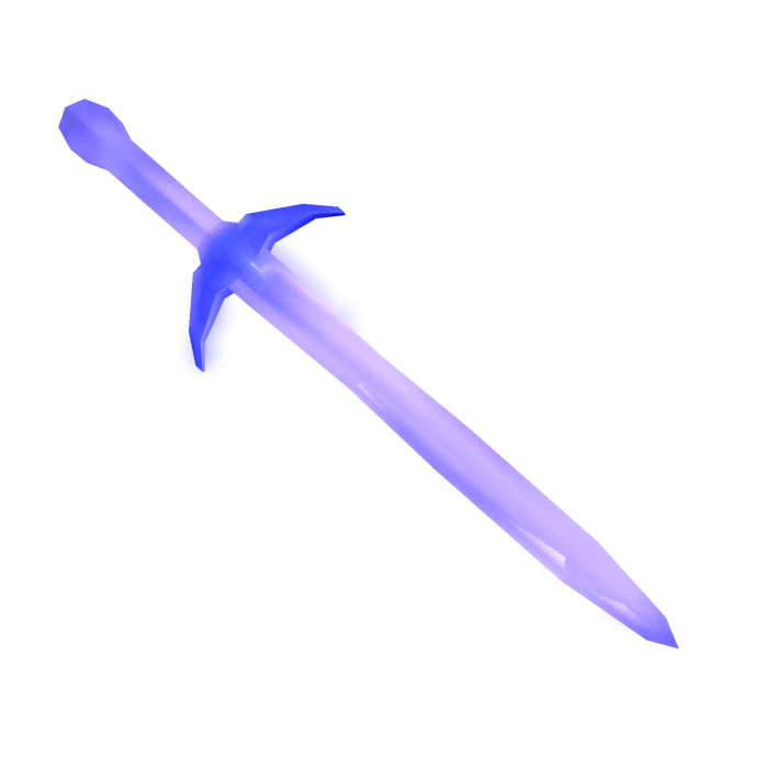 GLOWING sword ice dagger on waist