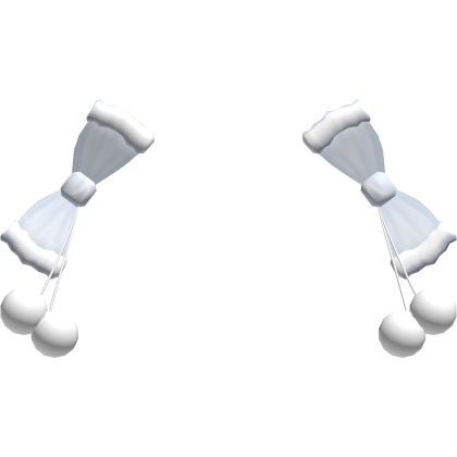 Cute Christmas Winter Hair Bows in White Roblox item