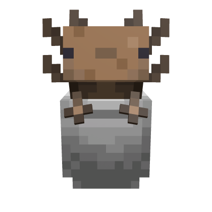 Brown Axolotl Bucket Backpack