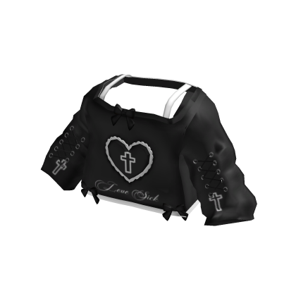 gothic emo lacey valentines "Love Sick" sweater thumbnail