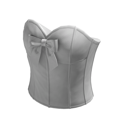 Coquette Bow Lace Up Corset Top (White)