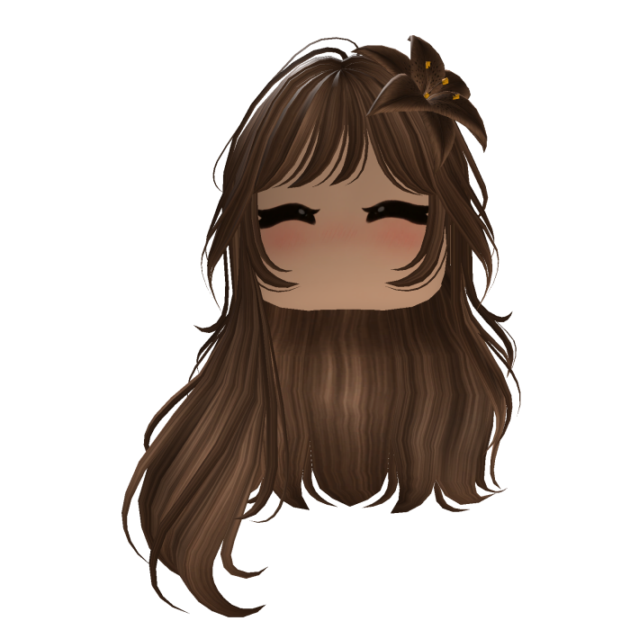 Brown Kawaii Wavy Hair w/ Cute Cat Beanie