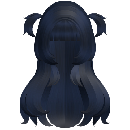 Cute Long Straight Pigtails (Blue) Roblox item