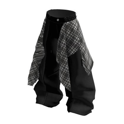 MJ - y2k Black Jeans with Flannel