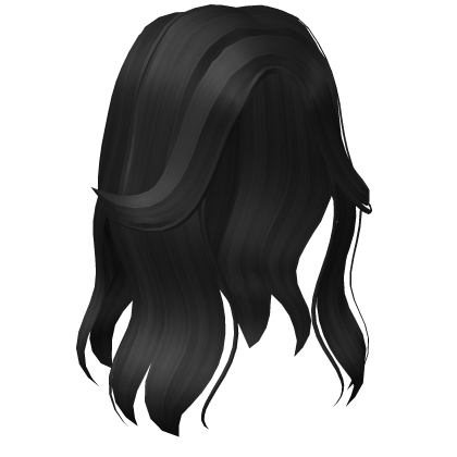 Aesthetic Split Bangs Hair in Black  Roblox item