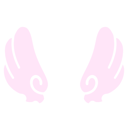 ♡ Cute Upward Sticker Angel Wings in Pastel Pink
