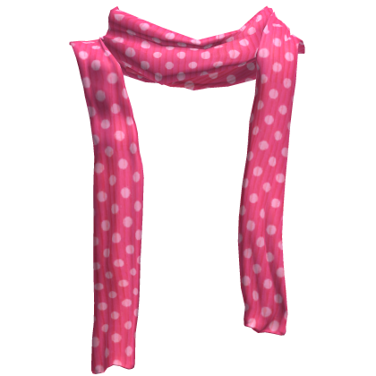 ♡ harajuku ana pink polka dot long scarf 1.0 