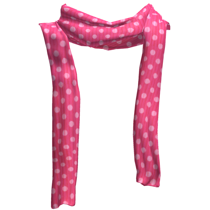 ♡ harajuku ana pink polka dot long scarf 1.0 