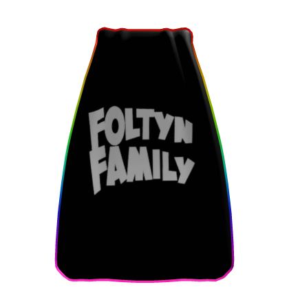 Cartoony Foltyn Family Cape Rainbow BLACK thumbnail