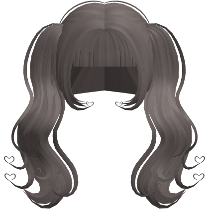 ʚiɞ ．adorb heart dolly pigtail in light brown ♡  Roblox item