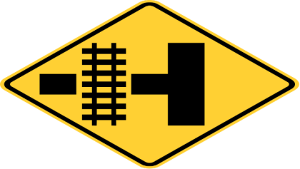 Three-Way Crossing on Left Sign Roblox decal