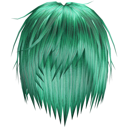 Teal Vkei Messy Emo Punk Hair